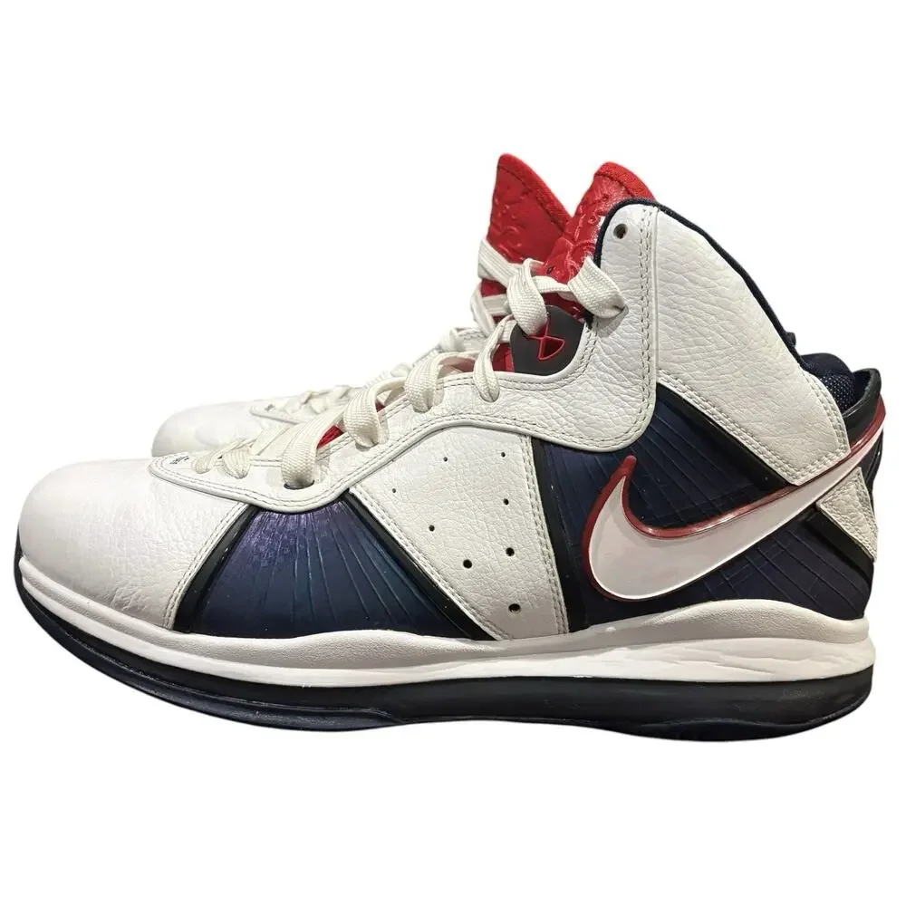 Nike LeBron 8 Veterans Day 2010 Red White Blue Shoes Mens Size 12 417098-100